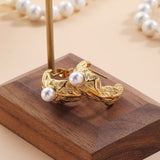 Gold Hoop with Pearl