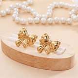 Gold Bow Earrings